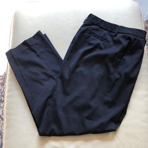 Talbots navy pleated trousers pants